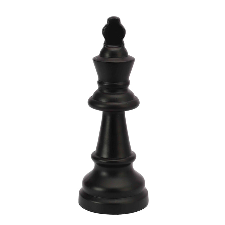 Chess Knight Black/Silver Figurine | Strategic Decor for Game Lovers