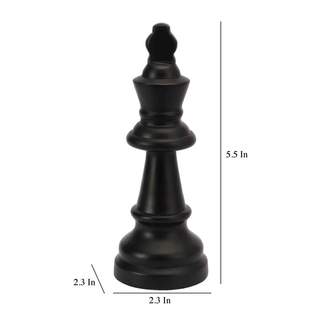 Chess Knight Black/Silver Figurine | Strategic Decor for Game Lovers