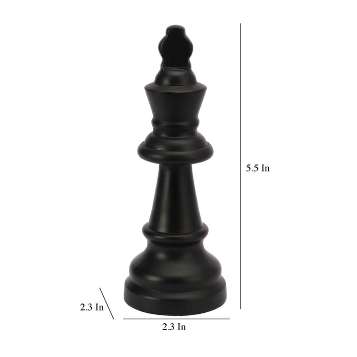 Chess Knight Black/Silver Figurine | Strategic Decor for Game Lovers