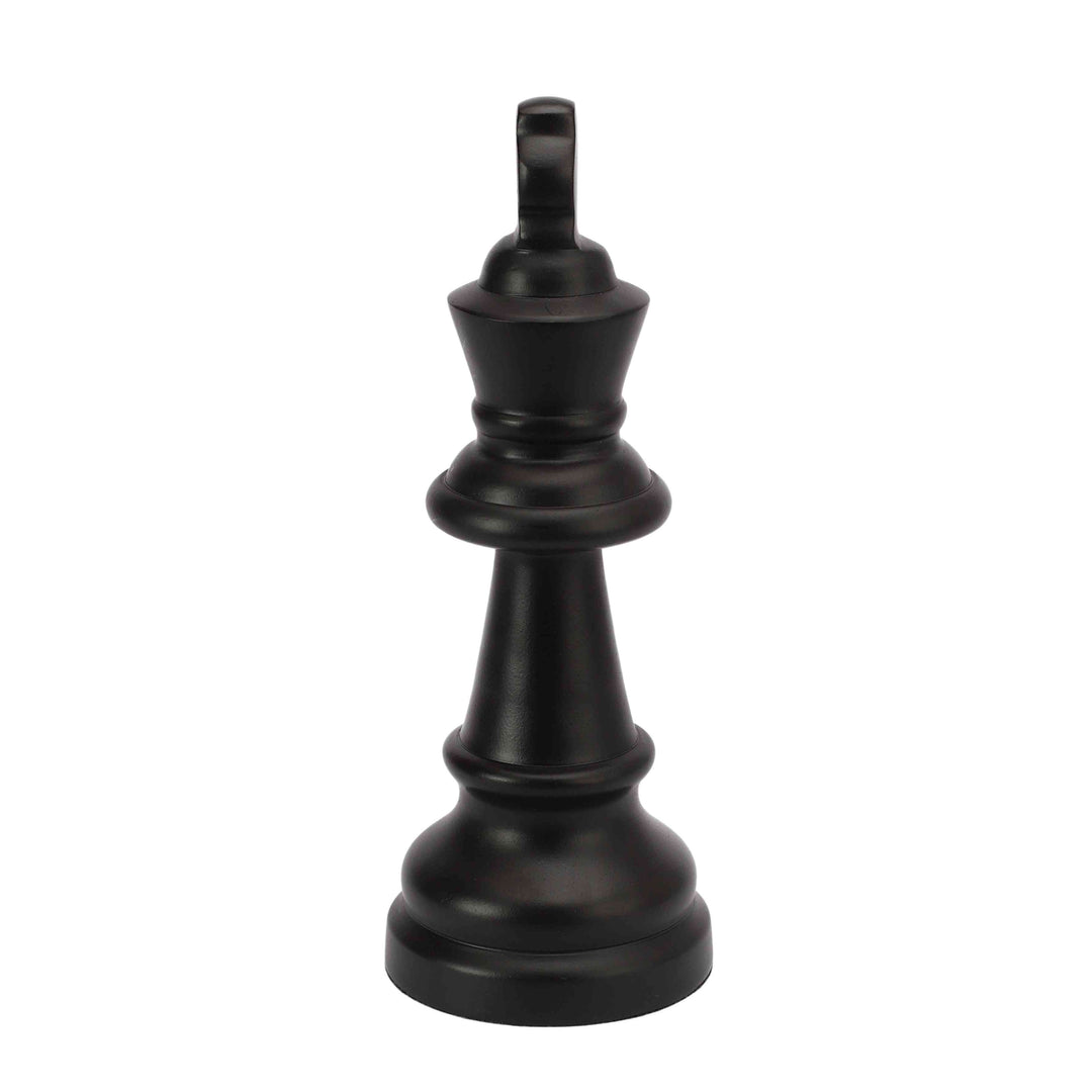 Chess Knight Black/Silver Figurine | Strategic Decor for Game Lovers