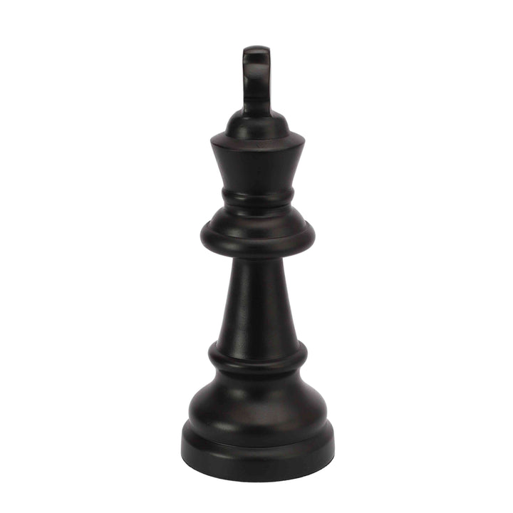 Chess Knight Black/Silver Figurine | Strategic Decor for Game Lovers