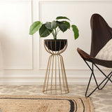 Stylish Twin Bloom Black or Gold Planters for Greenery