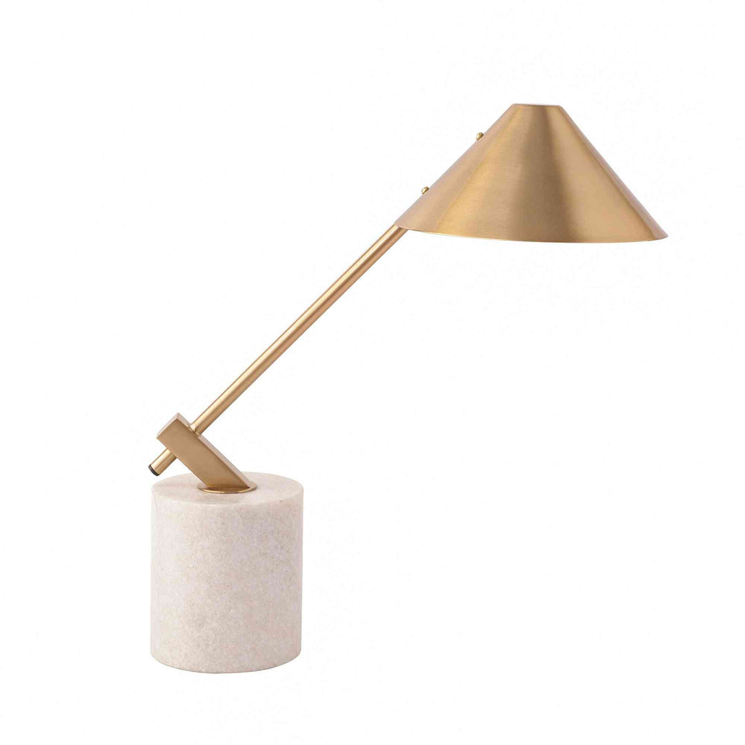 Marble Metal Slant Radiance | Luxurious Table Lamp for Elegant Rooms