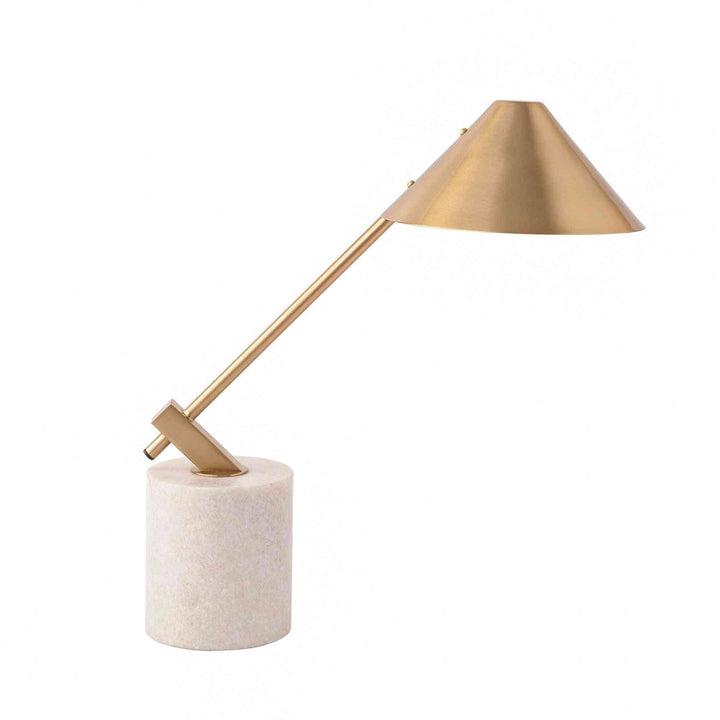 Marble Metal Slant Radiance | Luxurious Table Lamp for Elegant Rooms