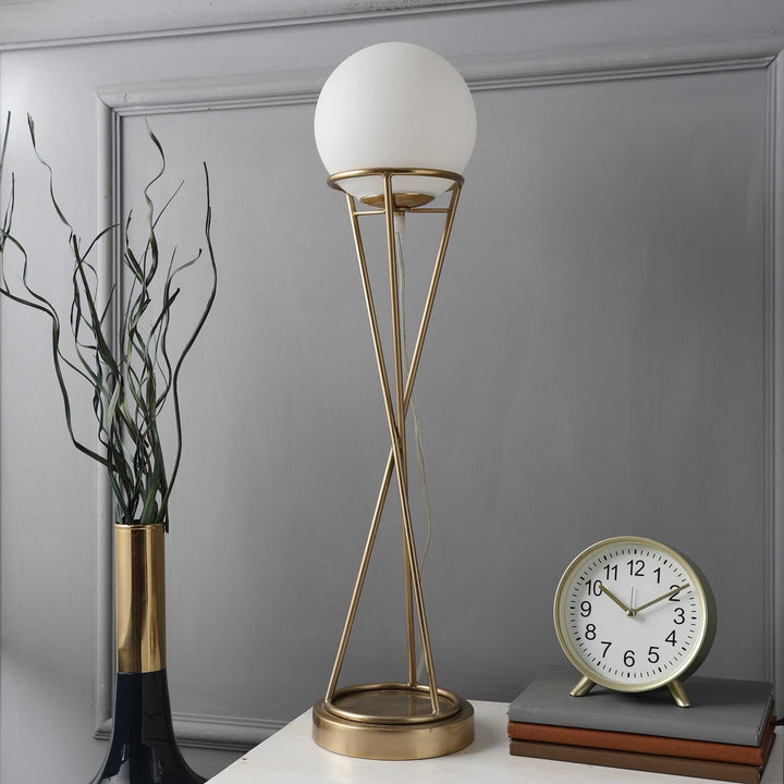Sybil’s Orb Glass Table Lamp | Elegant Frosted Orb Lamp for Any Room