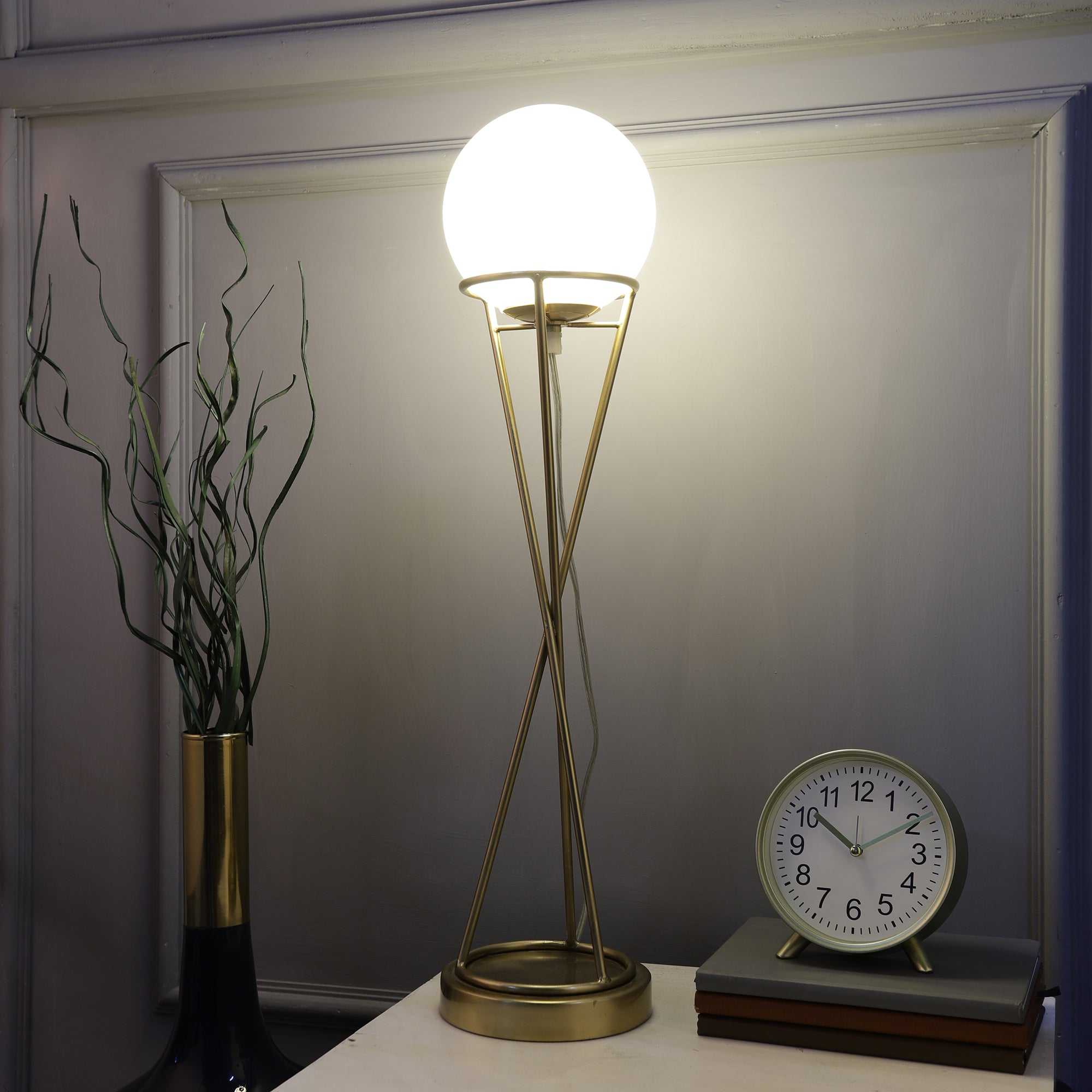 Sybil’s Orb Glass Table Lamp | Elegant Frosted Orb Lamp for Any Room