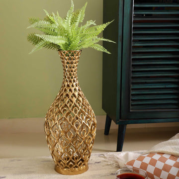 Premium Cavendish Gold Metal Vase for Elegant Spaces