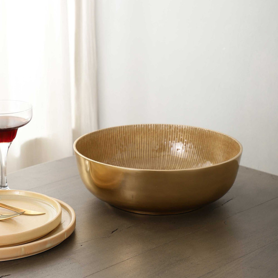 Shining Gold Accent Bowl | Luxurious Gold Bowl for Table Displays