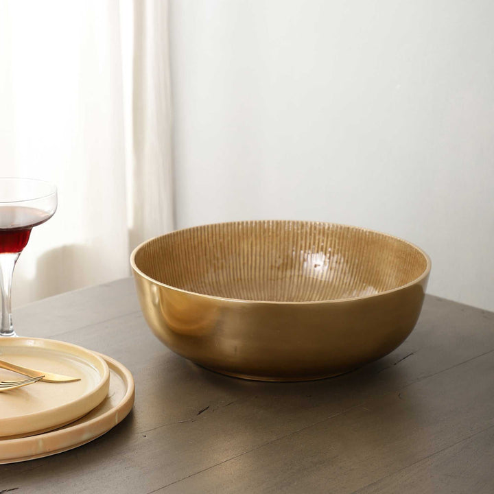 Shining Gold Accent Bowl | Luxurious Gold Bowl for Table Displays