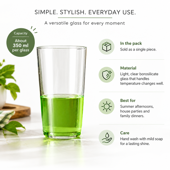 Expobazaar Slanted Highball Glass 350 ml