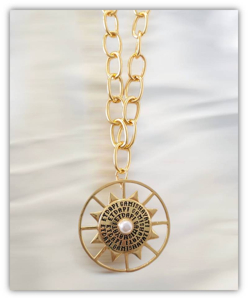 Inspirational Surya Pendant Necklace | Gold-Tone Brass Jewelry