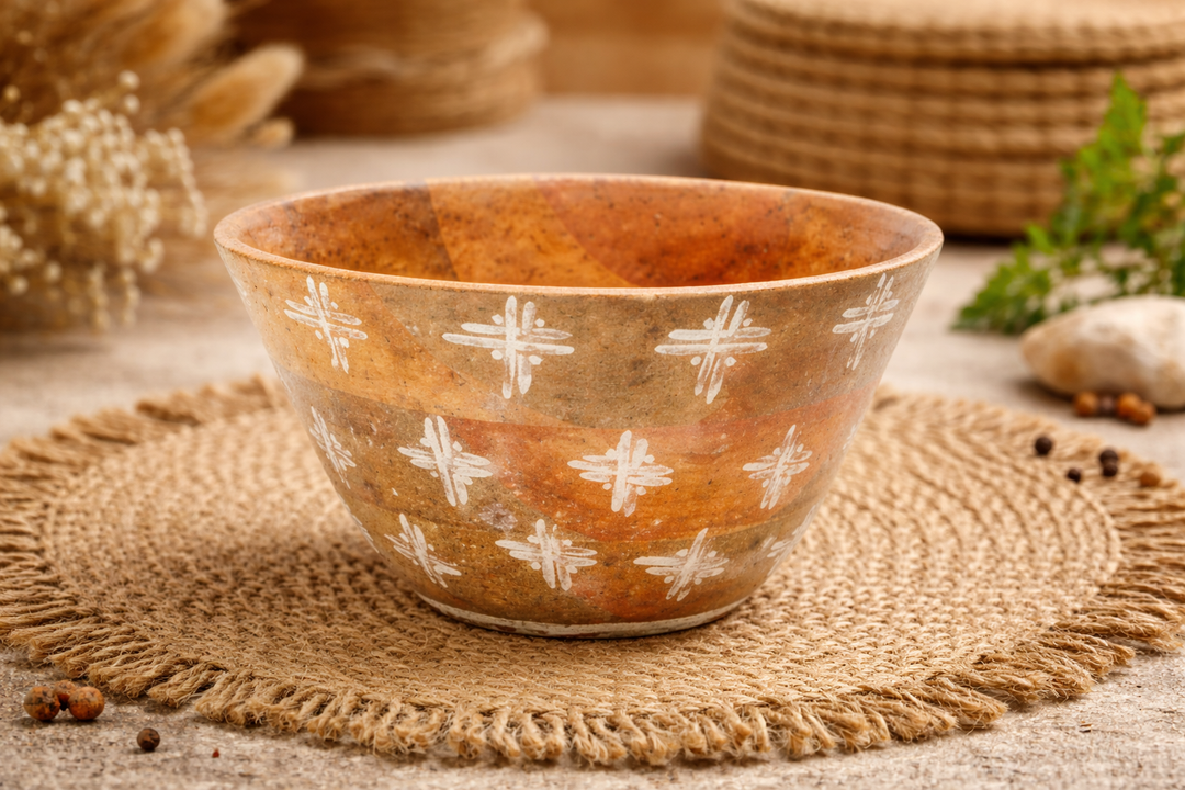 Wooden Carved Star Bowl | Handcrafted Home Décor Accent