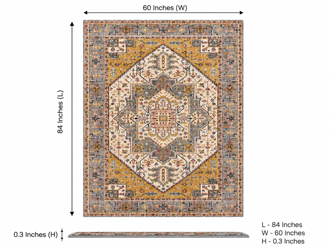 Expobazaar Washable Anti Slip Printed Flannel Rug In a Box
