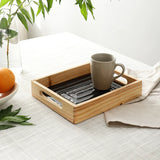 Hugo Black Wooden Serving Tray | Modern Design for Home