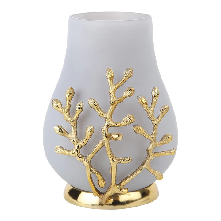 Versalux Glass Vase and Candle Holder – Luxury Décor in Peach & Grey