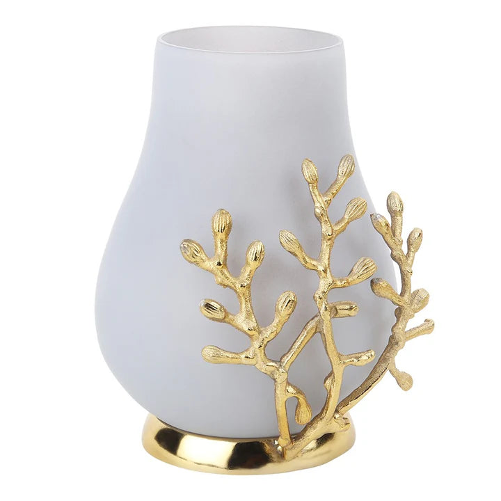 Versalux Glass Vase and Candle Holder – Luxury Décor in Peach & Grey