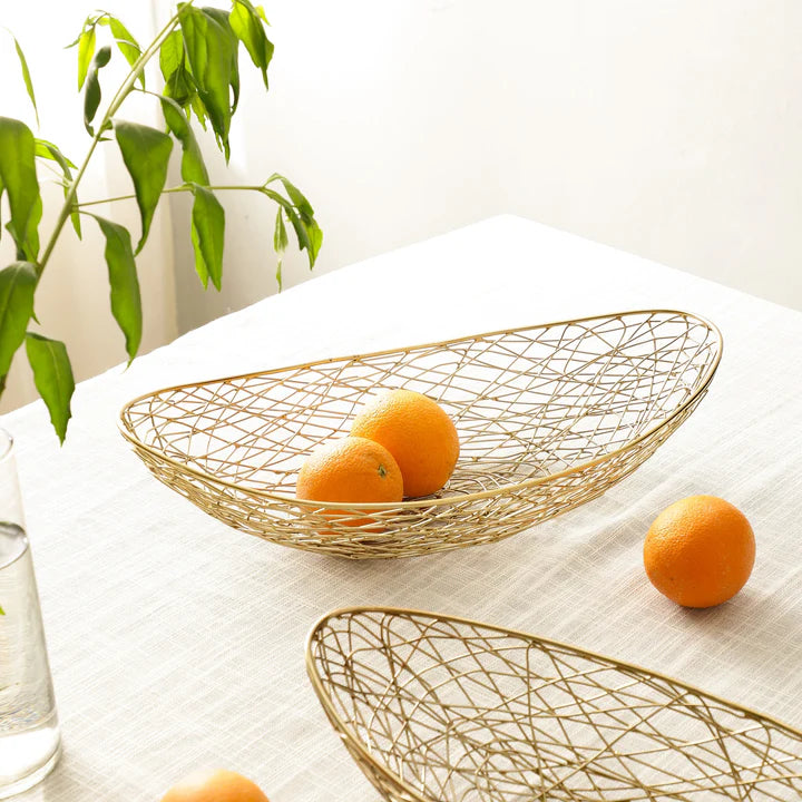 Vivian Gold Basket – Luxury Décor Storage for Your Home