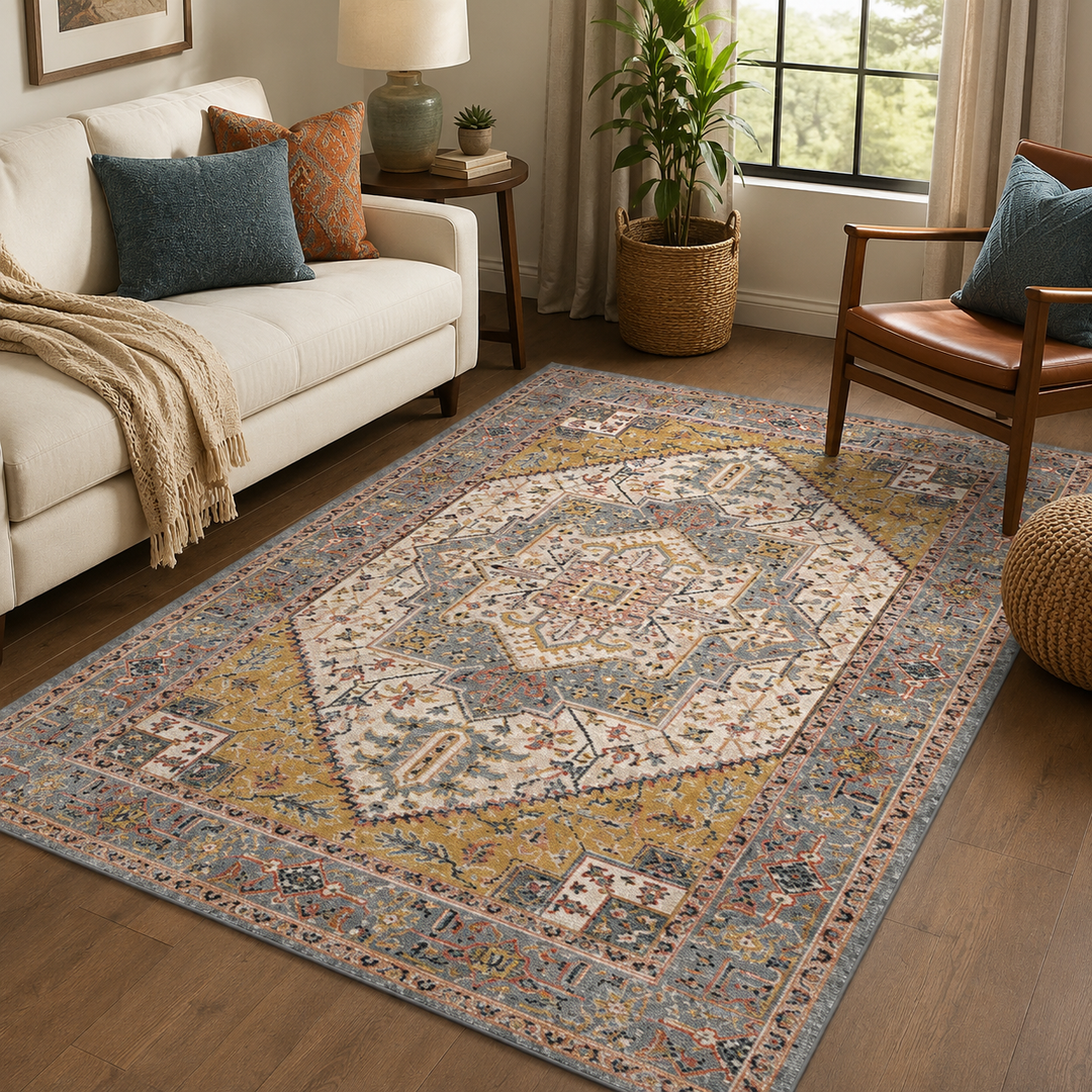 Expobazaar Washable Anti Slip Printed Flannel Rug In a Box