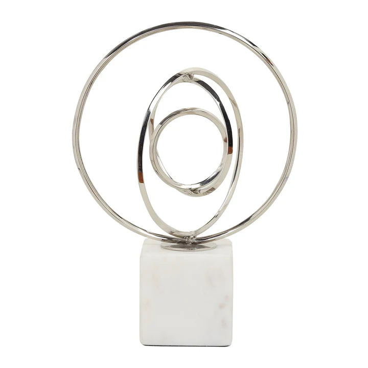 Seamless Circle Sculpture – Minimalist Silver Rings with Polished Finish