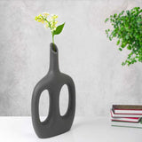 Grey Floral Abstract Vase | Otilia Artistic Decor Display