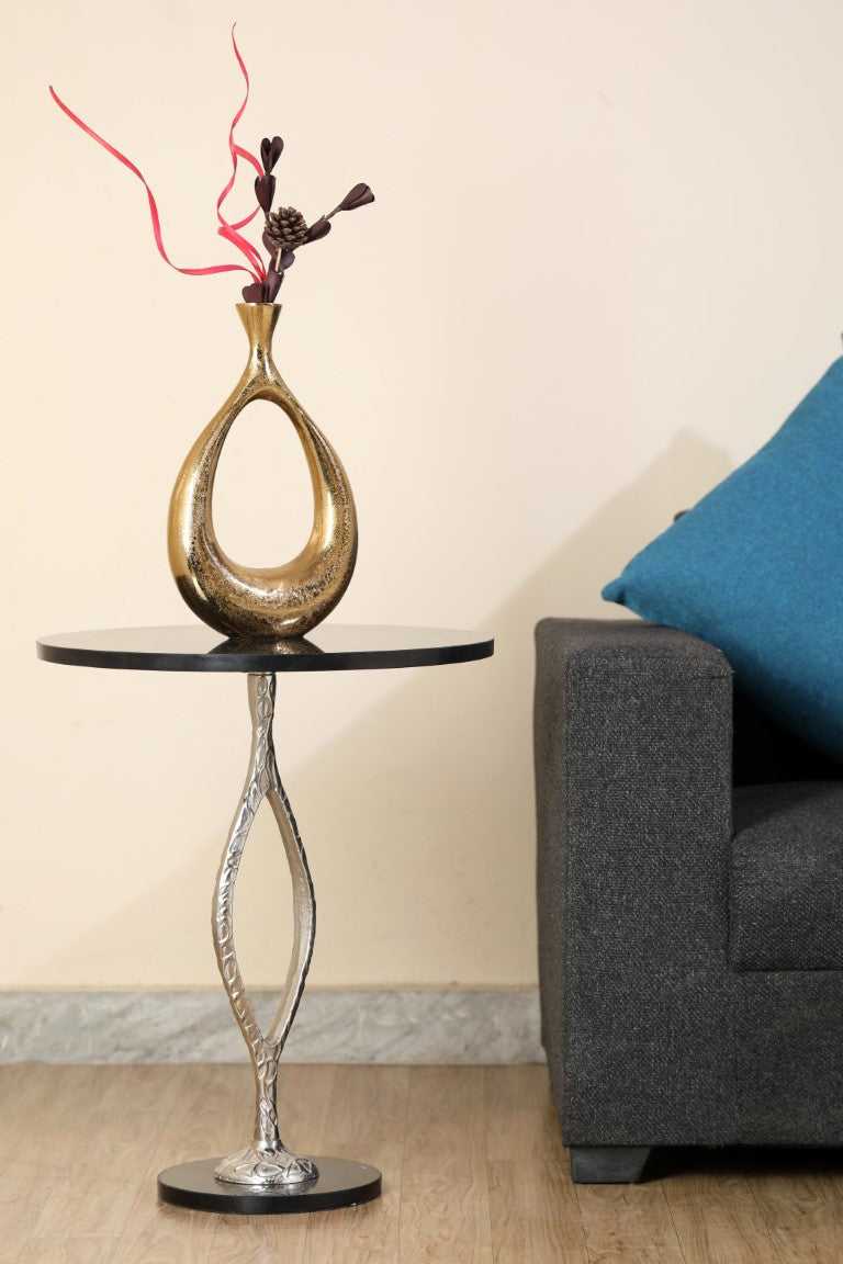 Marble Patterned Table with Metal Body | Luxurious Table for Majestic Decor
