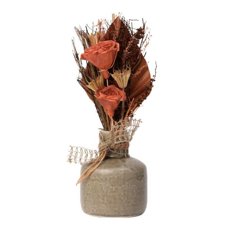 Lea Sunset Orange Warmth | Small Orange Floral for Cozy Ambiance